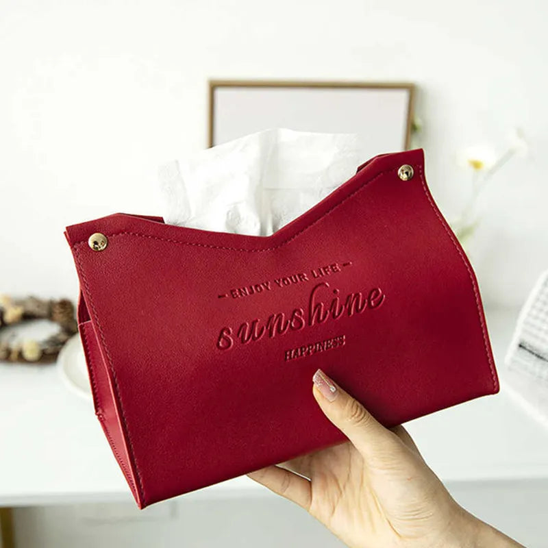 Brigitte Leather Tissue Box