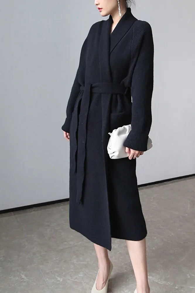 Helena Oversized Knitted Ribbed Cardigan