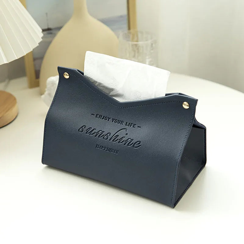 Brigitte Leather Tissue Box