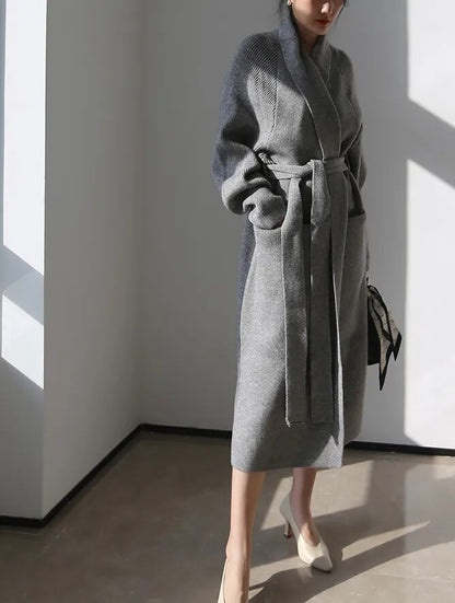 Helena Oversized Knitted Ribbed Cardigan