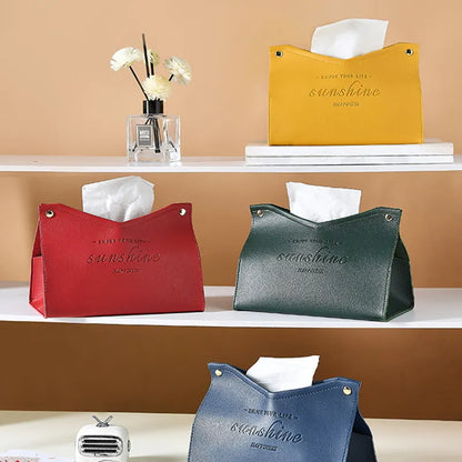 Brigitte Leather Tissue Box